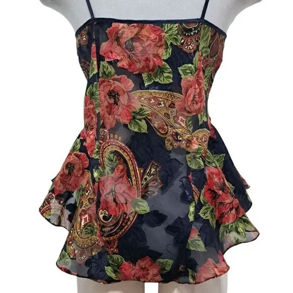 Vintage Victoria's Secret Floral Intimates Y2K Bodysuit Small Multi- Color - Picture 8 of 14